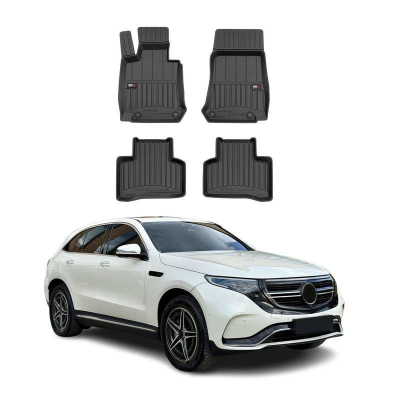 OMAC Tapis de sol en caoutchouc pour Mercedes EQC N293 2020-2024 Noir Premium
