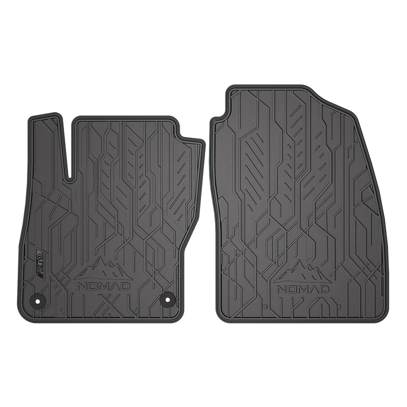 Tapis de Sol de Voiture pour Ford Focus mk2 2004-2011 Caoutchouc Noir-Gris 2Pcs