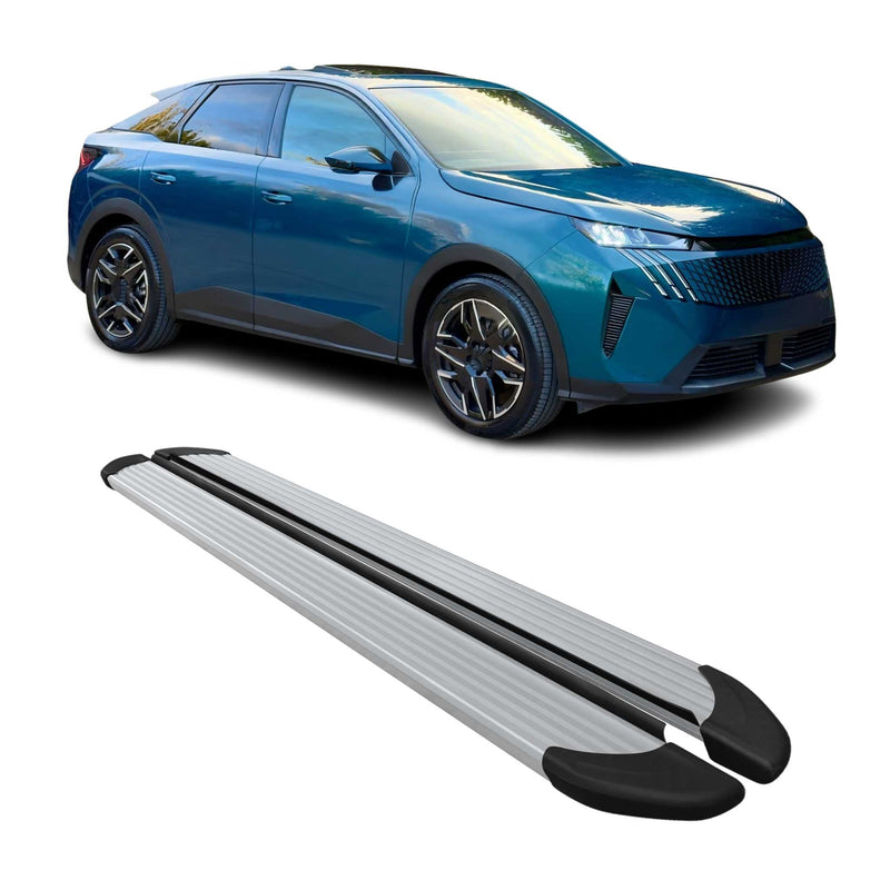 2024-2025 Peugeot e-3008 Marchepieds Latéraux pédale Aluminium Argent 2Pcs