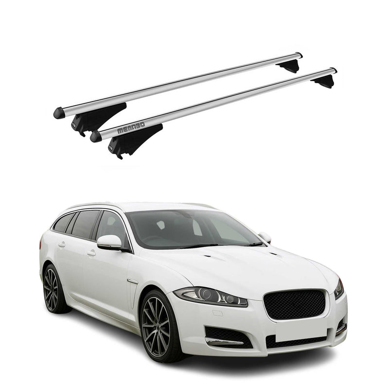 Tiger Barres de toit transversales pour Jaguar XF Sportbrake 2008-2015 Gris