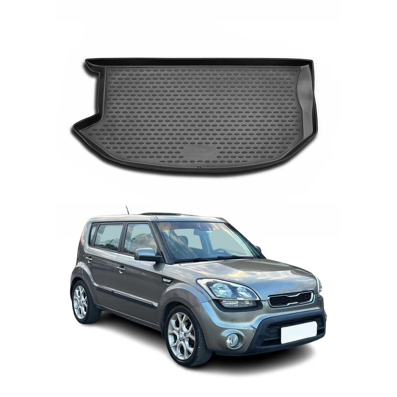Tapis de Coffre pour Kia Soul 2009-2014 en caoutchouc TPE 3D Noir 1Pcs