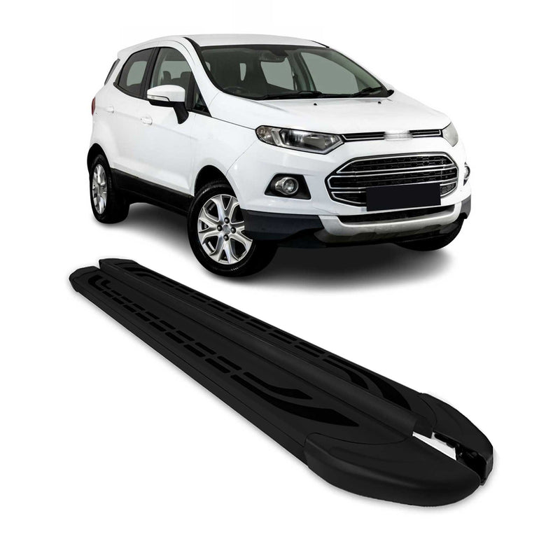 Marchepieds Latéraux pédale pour Ford Ecosport 2013-2024 Aluminium Noir 2Pcs