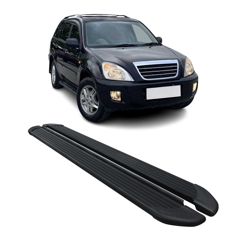 Marchepieds Latéraux pédale pour Chery Tiggo 2005-2014 Noir Aluminium 2Pcs