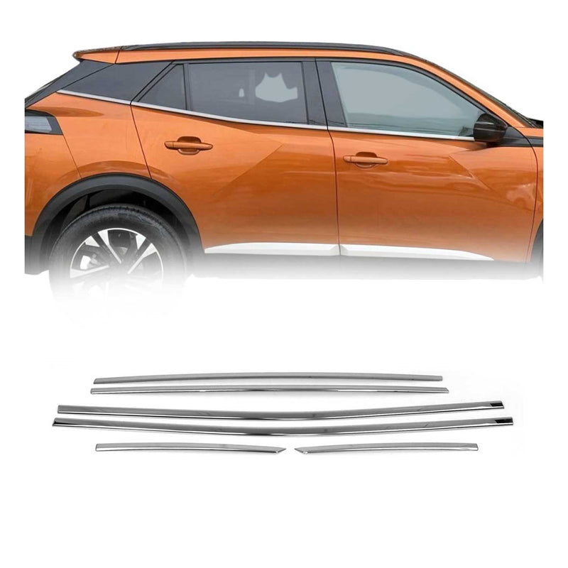 Garniture de Fenêtre pour Peugeot 2008 SUV 2019-2023 Acier Inox 6Pcs