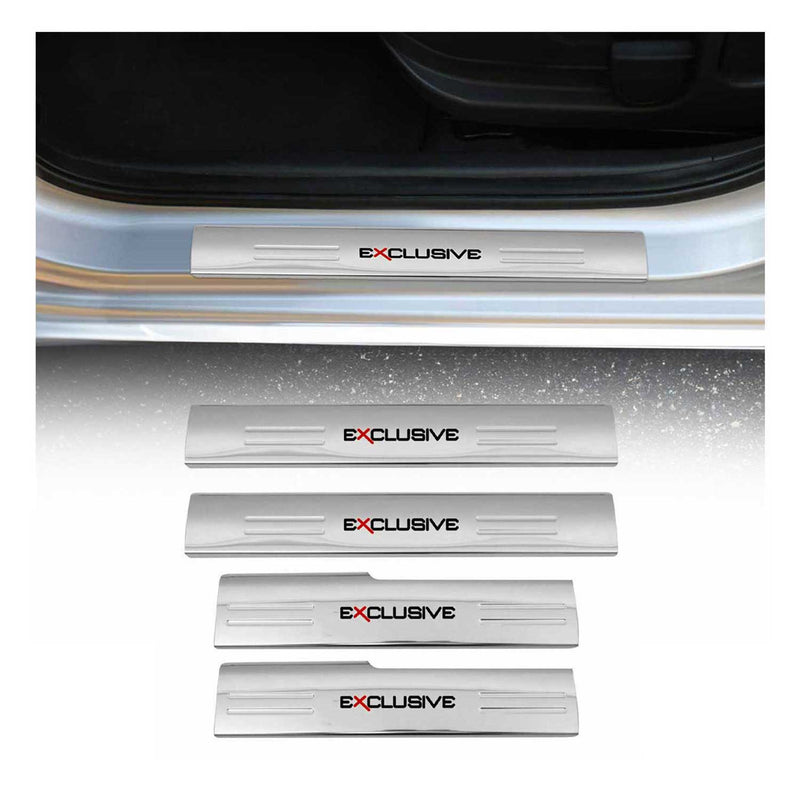Couverture De Seuil De Porte Pour VW Touran 2003-2015 Exclusive Inox Chromé 4x