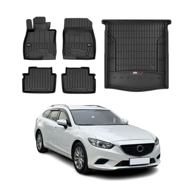 Kit Tapis de Sol et Coffre pour Mazda Mazda 6 2012-2022 TPE Noir