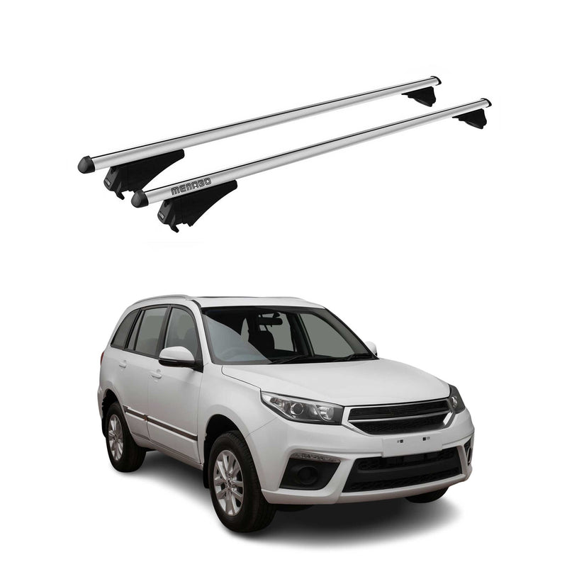 Tiger Barres de toit transversales pour Chery Tiggo 2013-2016 Gris