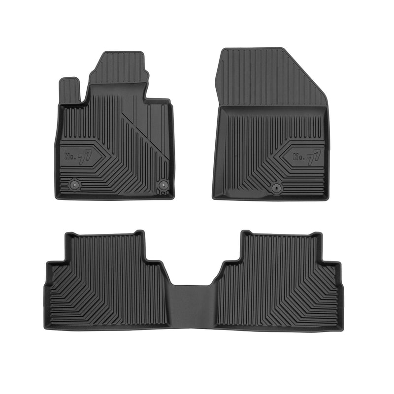 Tapis de sol No.77 pour Hyundai Santa Fe IV 2018-2023 sauf hybrid TPE Noir 3Pcs