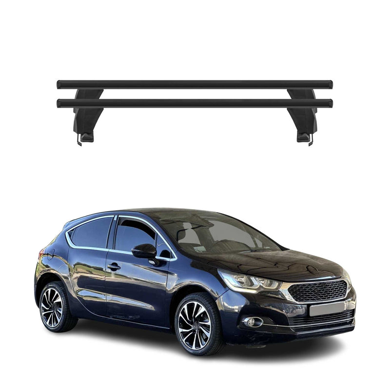 Menabo Barres de toit transversales pour DS DS4 2015-2020 FL Alu Noir 2x