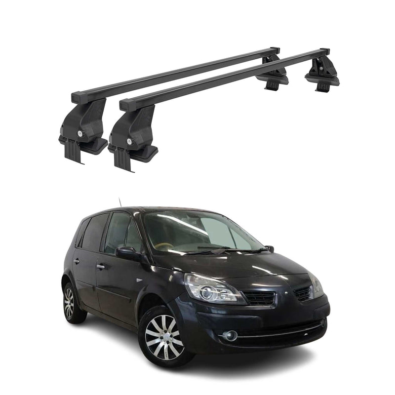 Barres de toit transversales pour Renault Scénic III Pre-FL 2009-2013 Acier Noir