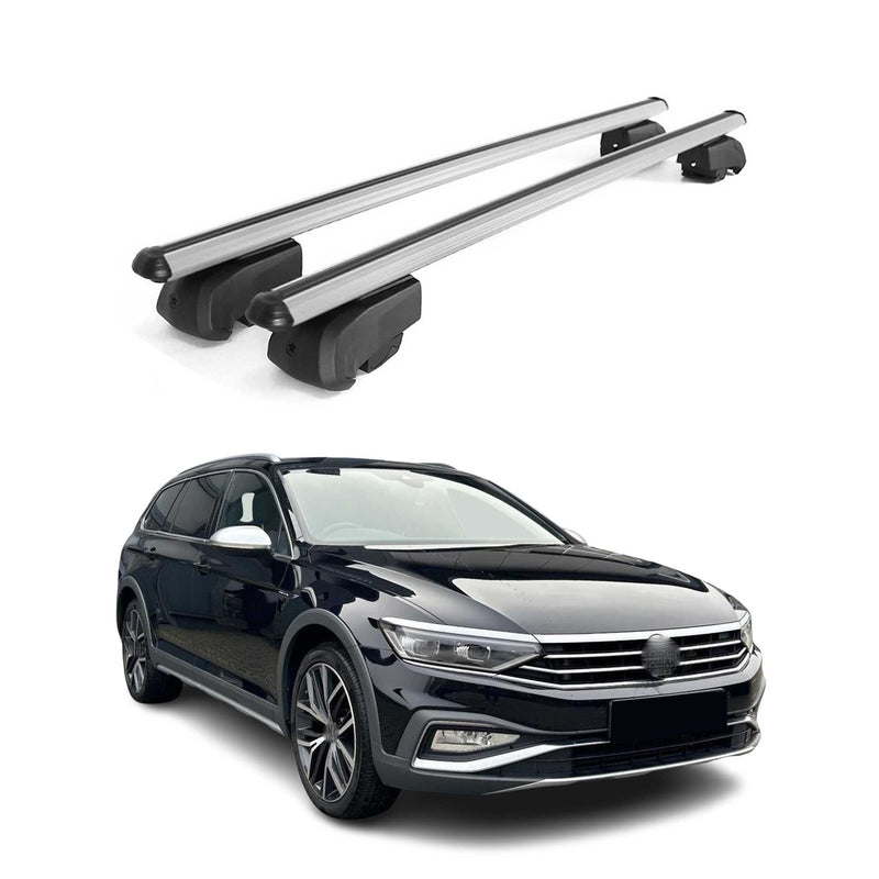 Barres de toit Transversales pour VW Passat Alltrack 2015-2023 Alu Gris ABE