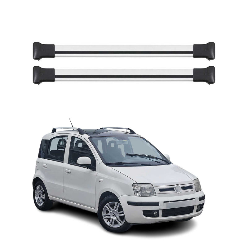 Barres de toit transversales pour Fiat Panda 2012-2025 Aluminium Gris