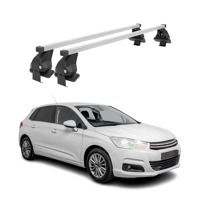 Barres de toit transversales pour Citroen C4 II 2010-2018 Acier Gris