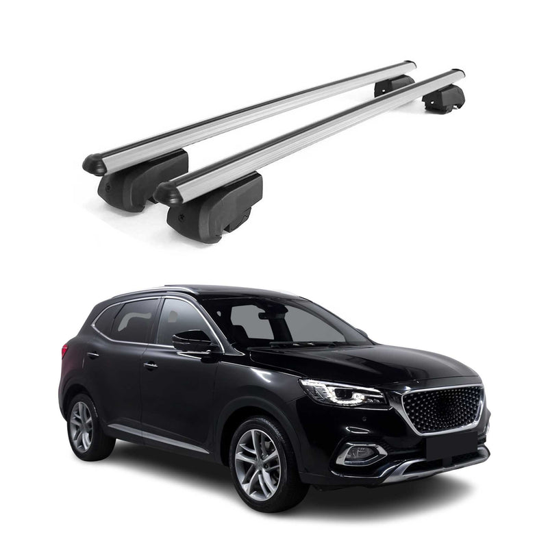 Barres de toit Transversales pour MG HS 2018-2023 Aluminium Gris ABE