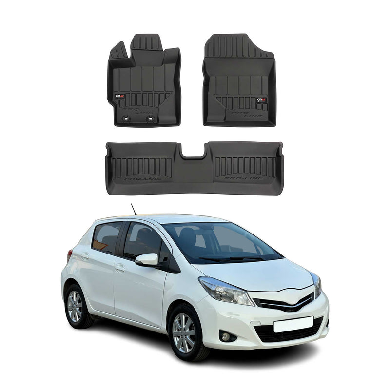 Tapis de Sol pour Toyota Yaris 2011-2019 Caoutchouc TPE Noir