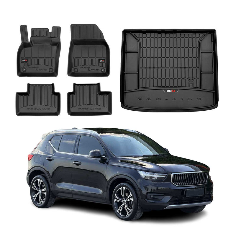 Kit Tapis de Sol et Coffre pour Volvo XC40 2017-2022 TPE Noir