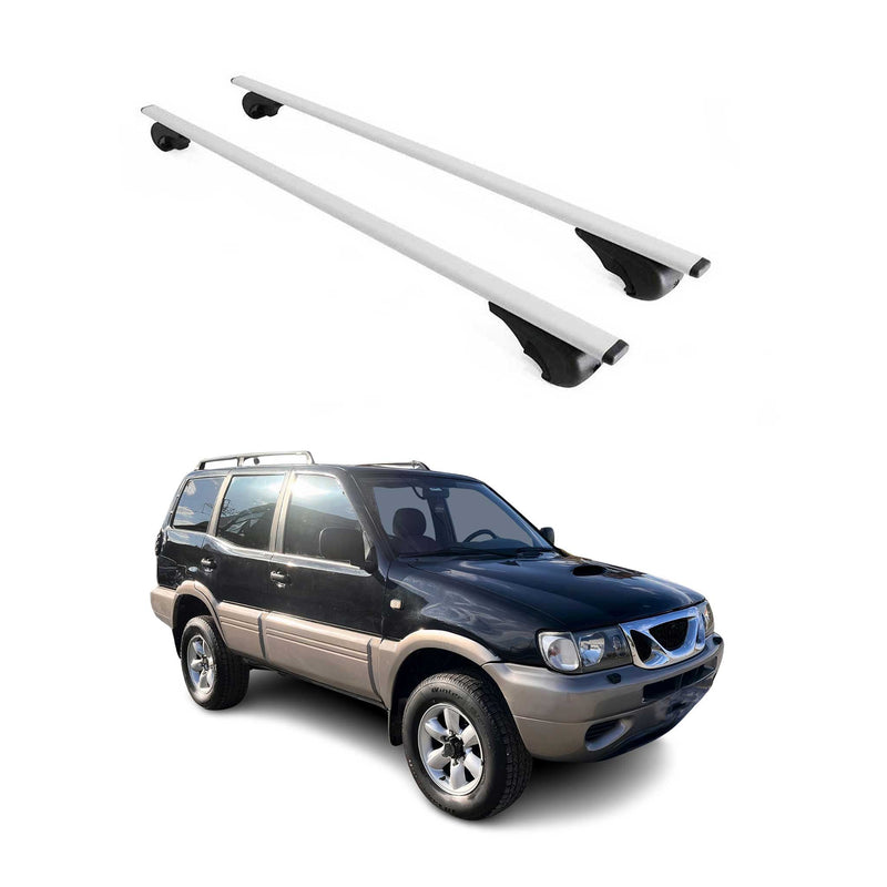Barres de toit Transversales pour Nissan Terrano R20 1992-2007 Fer Argent