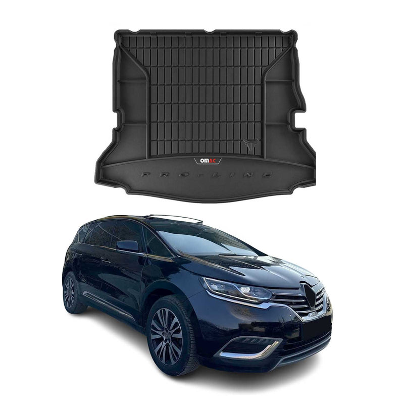 Tapis de Coffre pour Renault Espace 2015-2020 TPE Noir