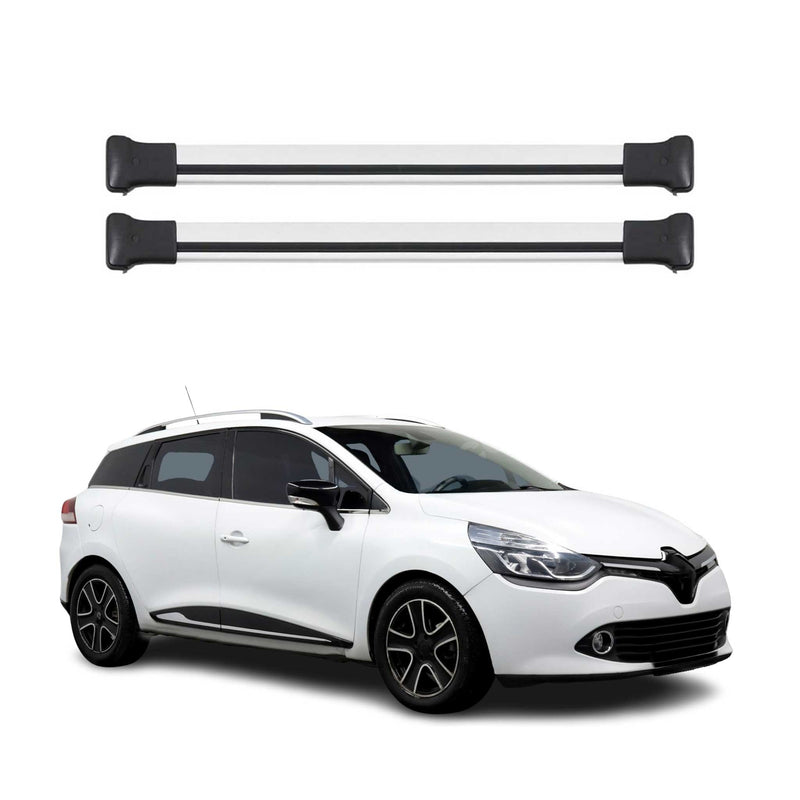 Barres de toit transversales pour Renault Clio SW 2012-2019 Aluminium Gris