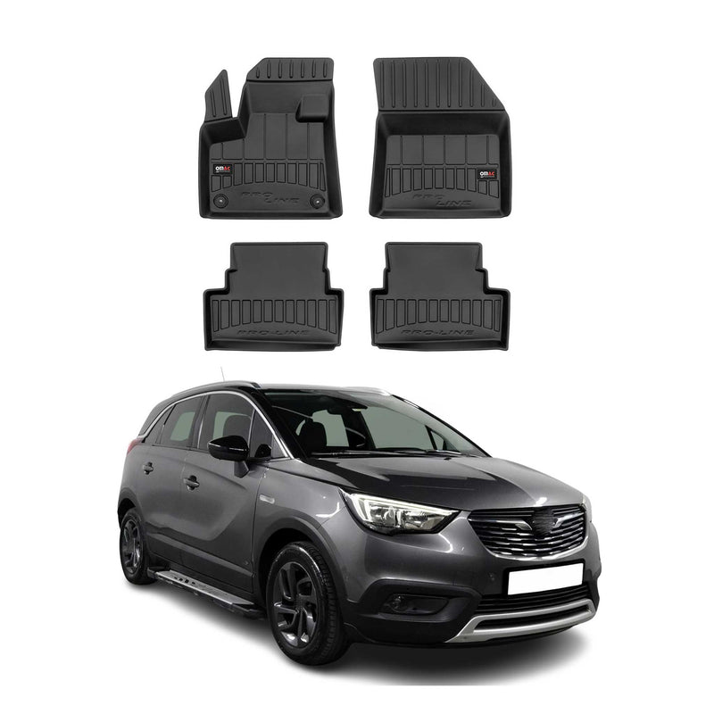 Tapis de Sol pour Opel Grandland 2017-2022 Caoutchouc TPE Noir