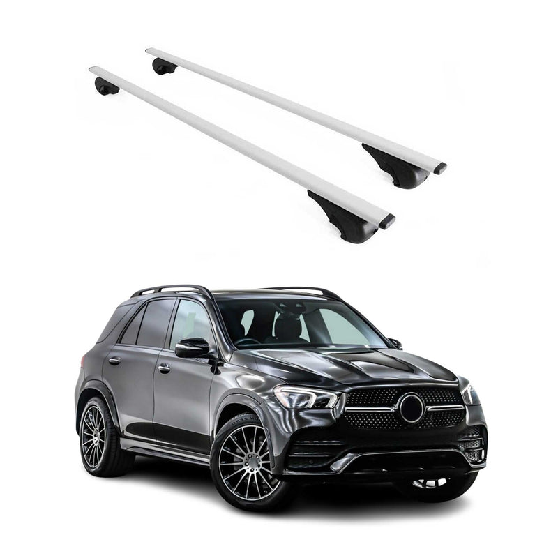 Barres de toit Transversales pour Mercedes GLE 2020-2024 Fer Argent
