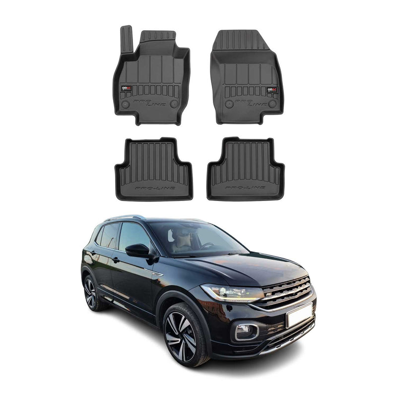 Tapis de Sol pour VW T-Cross 2018-2022 Caoutchouc TPE Noir