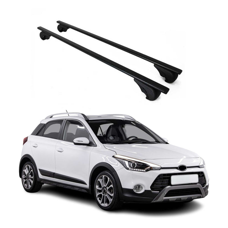 Barres de toit Transversales pour Hyundai i20 2014-2020 Fer Noir