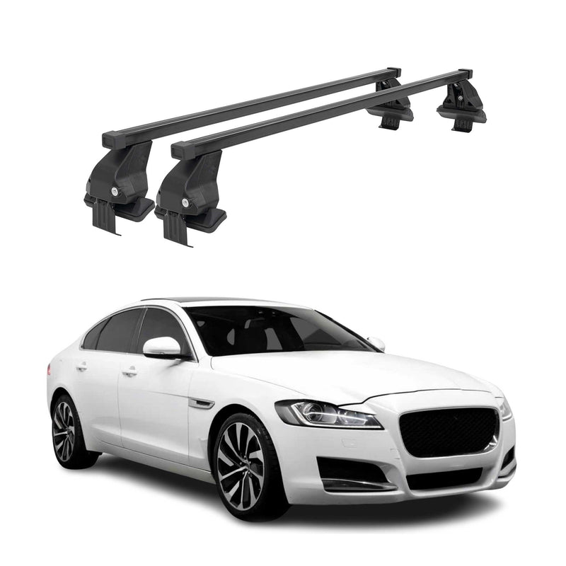Barres Transversales Menabo pour Jaguar XF X260 2015-2020 Noir