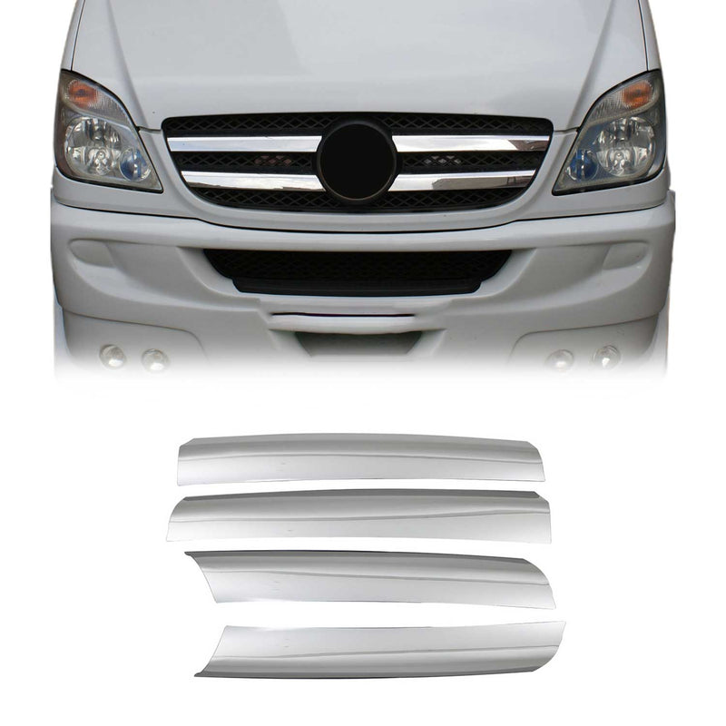 Moulure de Grille de Calandre pour Mercedes Sprinter W906 2006-2013 Acier 4Pcs