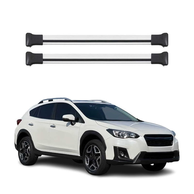 Barres de toit transversales pour Subaru XV 2018-2025 Aluminium Gris
