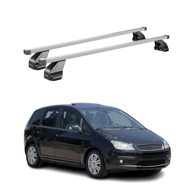 Barres de toit transversales pour Ford C-Max 2003-2010 Acier Gris