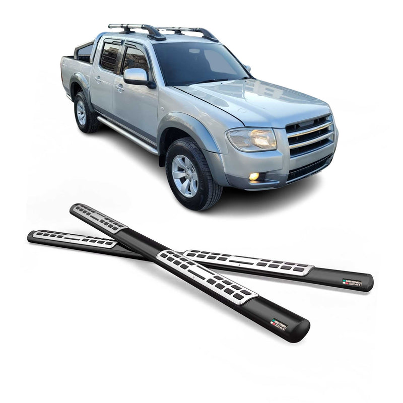 Marchepieds Latéraux pour Ford Ranger Double Cab 2007-2009 Acier Inoxydable Noir