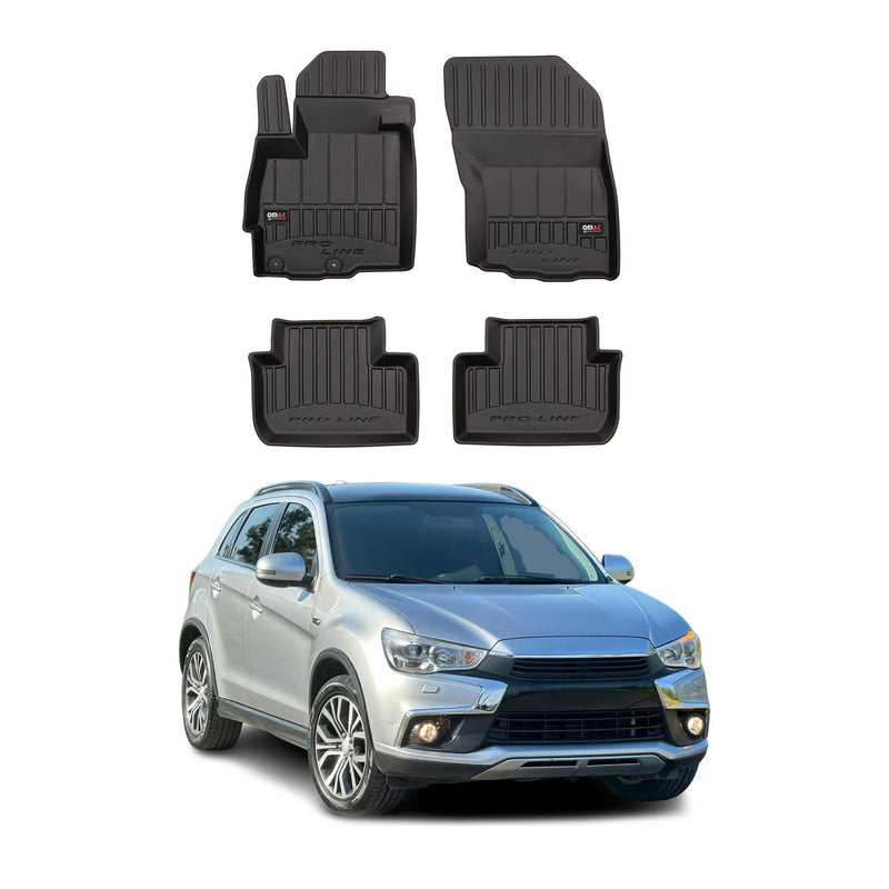OMAC Tapis de sol en caoutchouc pour Mitsubishi ASX 2010-2023 Noir Premium