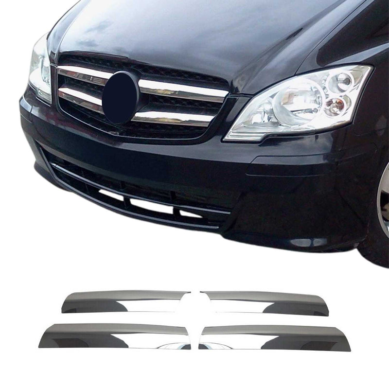 Moulure de Grille de Calandre pour Mercedes Vito W639 2010-2014 Acier 4Pcs