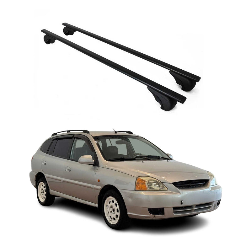 Barres de toit Transversales pour Kia Rio 2002-2005 Break Fer Noir