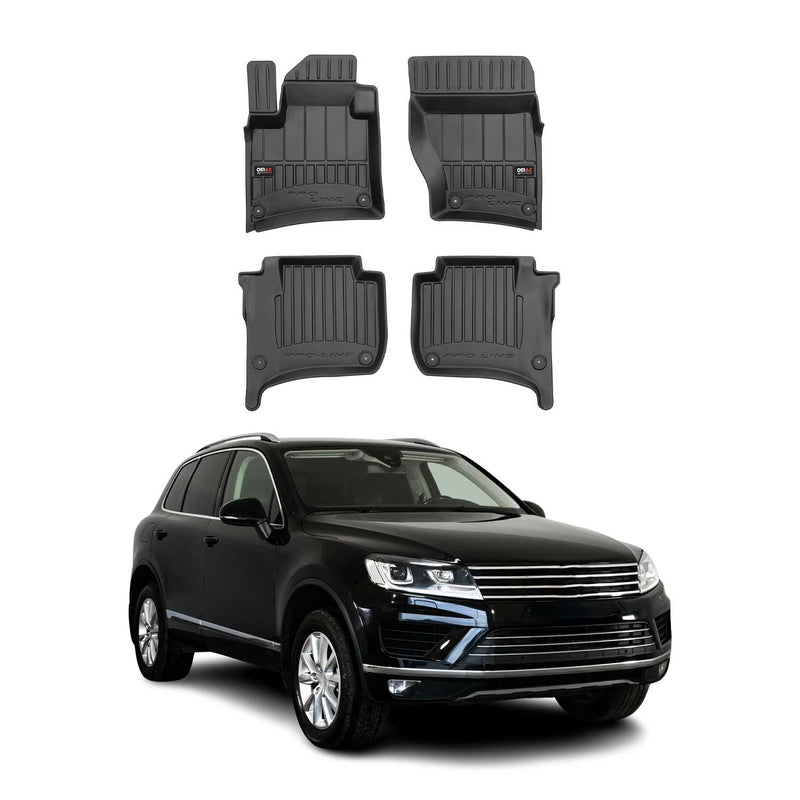 OMAC Tapis de sol en caoutchouc pour Porsche Cayenne 2010-2017 Noir Premium