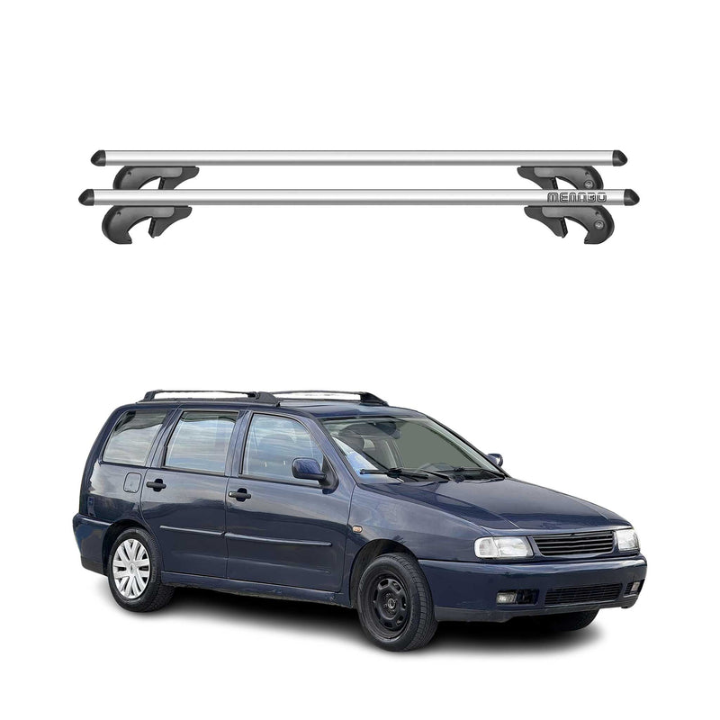 Barres de toit pour VW Polo 6N Variant 1995-1999 90kg Aluminium Gris 2x