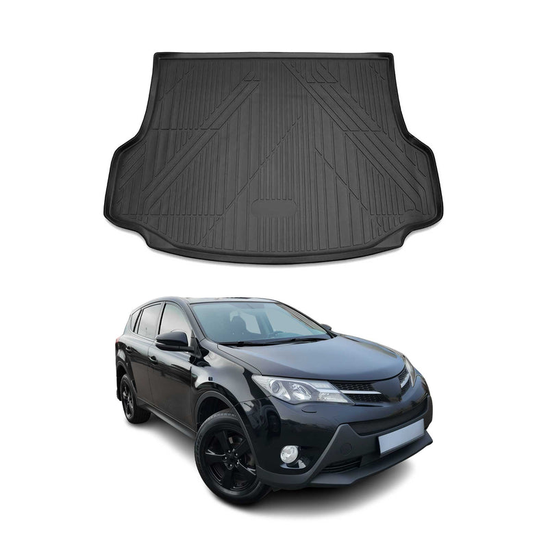 OMAC Tapis De Coffre pour Toyota RAV4 2013-2018 en caoutchouc Noir