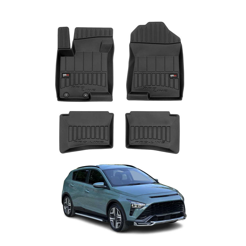 Tapis de Sol pour Hyundai Bayon 2021-2025 Caoutchouc TPE Noir
