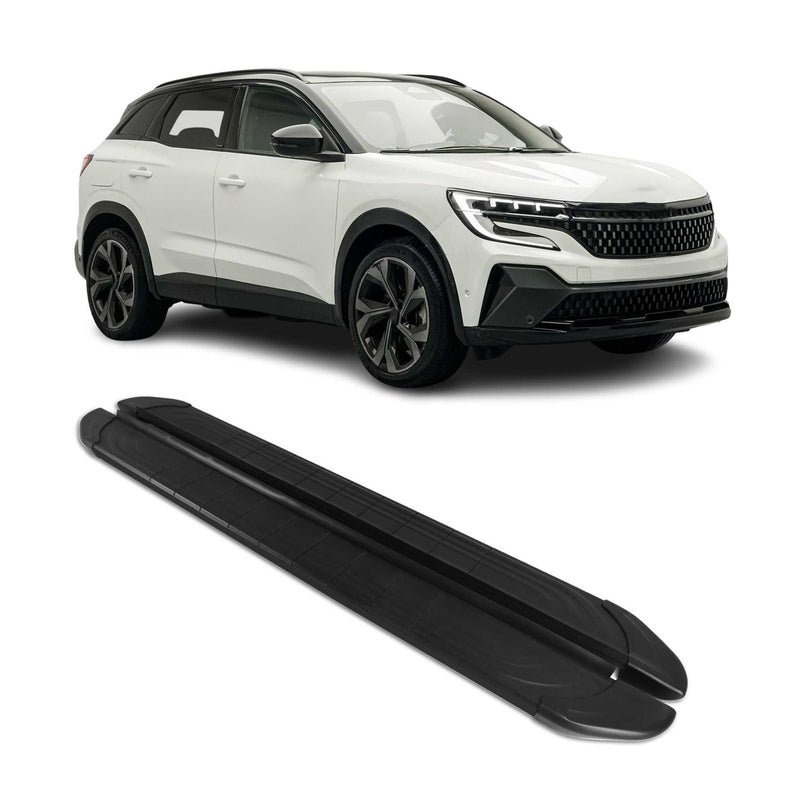 Marchepieds Latéraux Pédale pour Renault Austral 2022-2025 Alu Noir 2 pièces