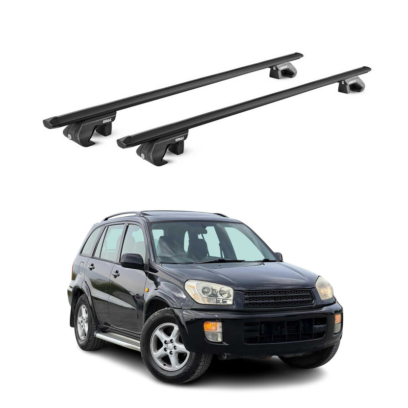 Barres de toit transversales pour Toyota Rav4 XA20 2000-2013 3-5 P Noir 2x ABE