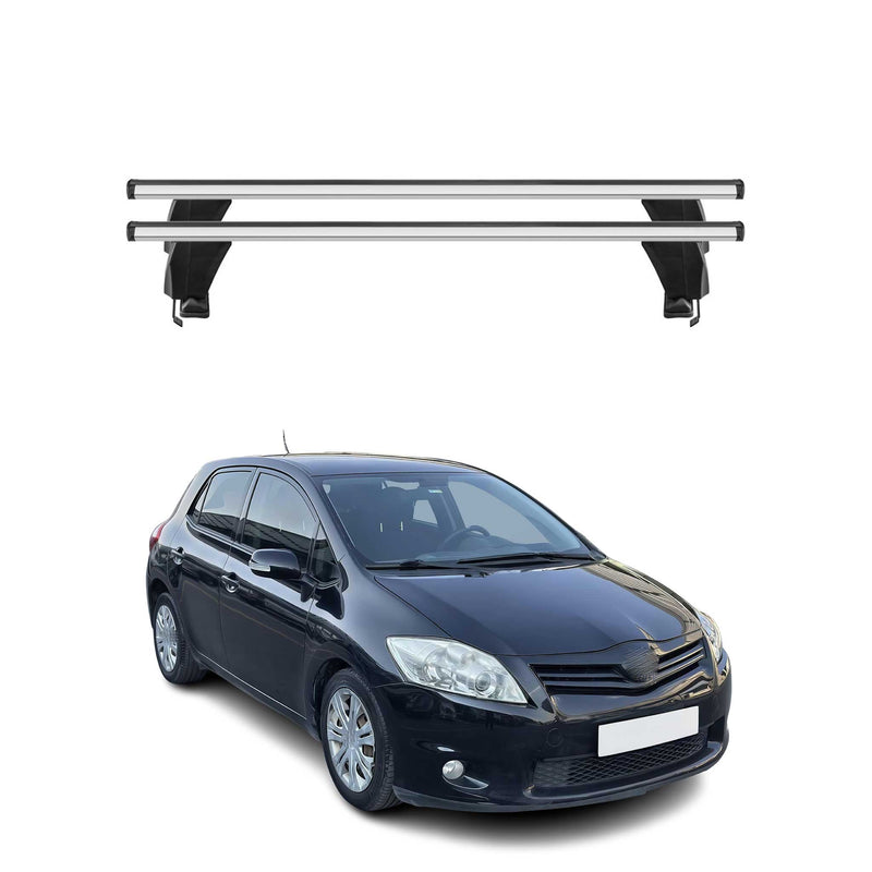 Menabo Barres de toit Transversales pour Toyota Auris 2006-2012 Gris ABE 2x