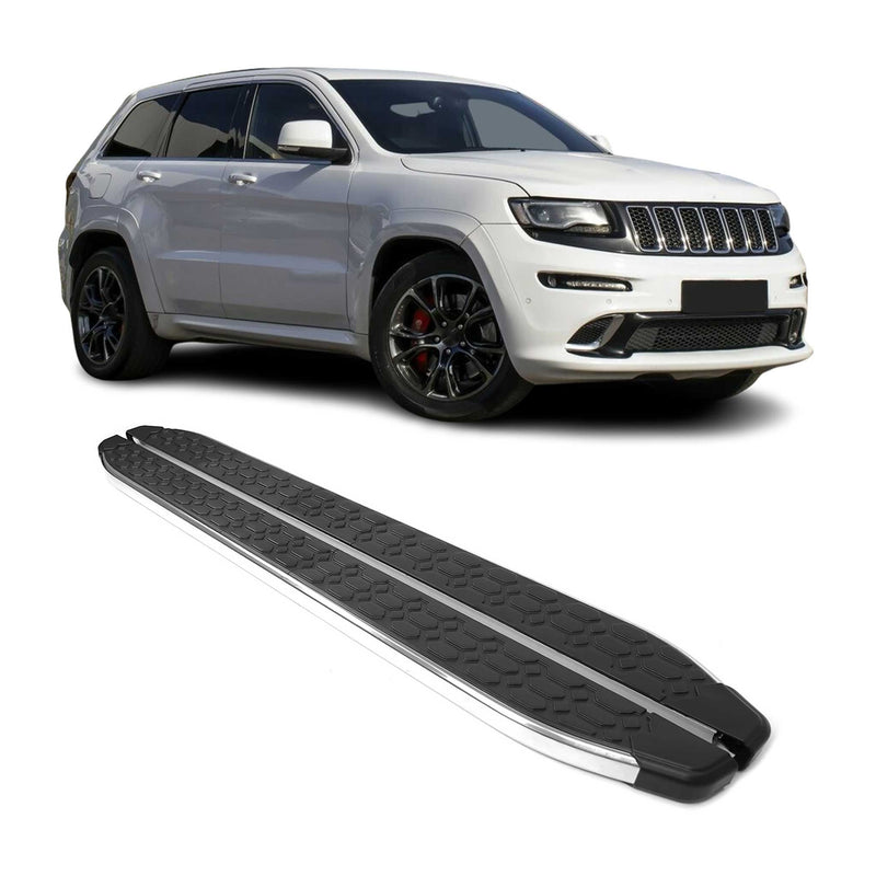 2011-2021 Jeep Grand Cherokee Marchepieds Latéraux inox Argent Noir