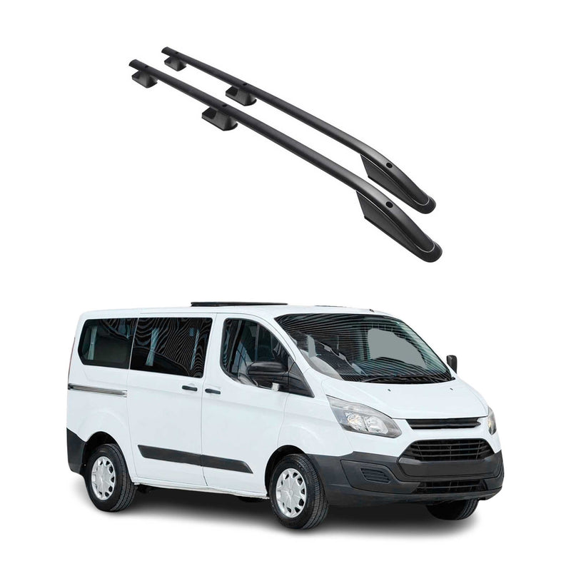 Barres de toit longitudinales pour Ford Transit Tourneo Custom 2012-22 L1 Noir