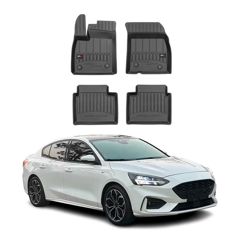OMAC Tapis de sol en caoutchouc pour Ford Focus mk4 2019-2025 Noir Premium