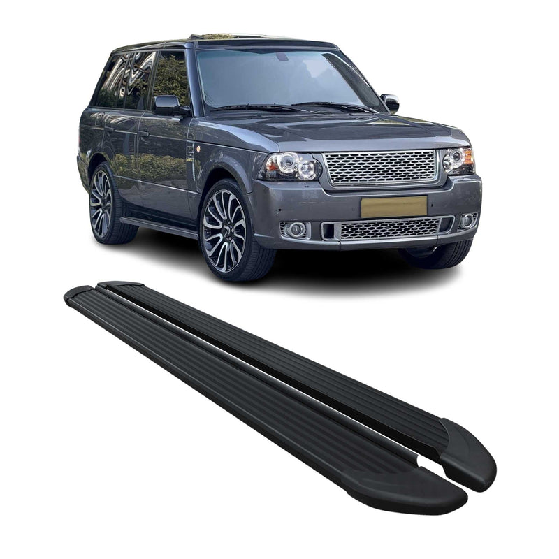 Marchepieds Latéraux pour Range Rover Vogue L322 2002-2012 Noir Aluminium 2Pcs
