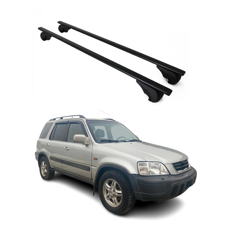 Barres de toit Transversales pour Honda CR-V 1996-2002 Fer Noir