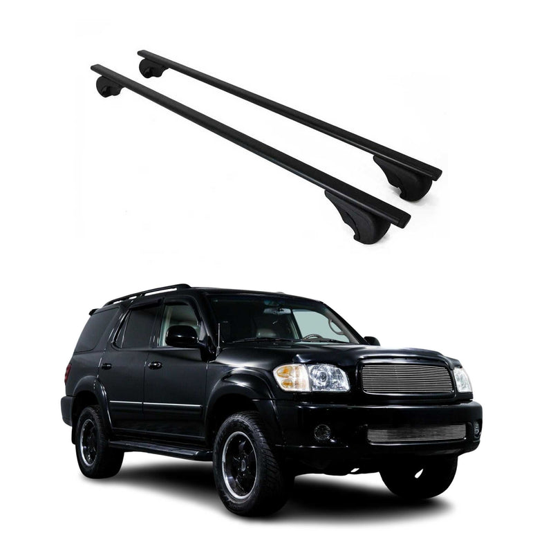Barres de toit Transversales pour Toyota Sequoia 2001-2006 Fer Noir