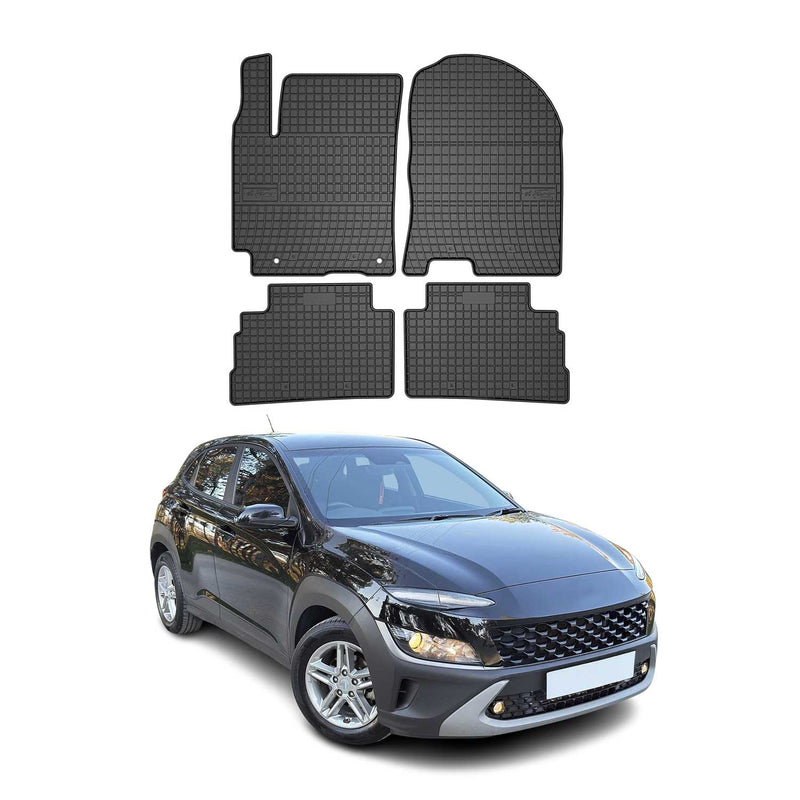 Tapis de Sol pour Hyundai Kona 2017-2022 Caoutchouc Noir