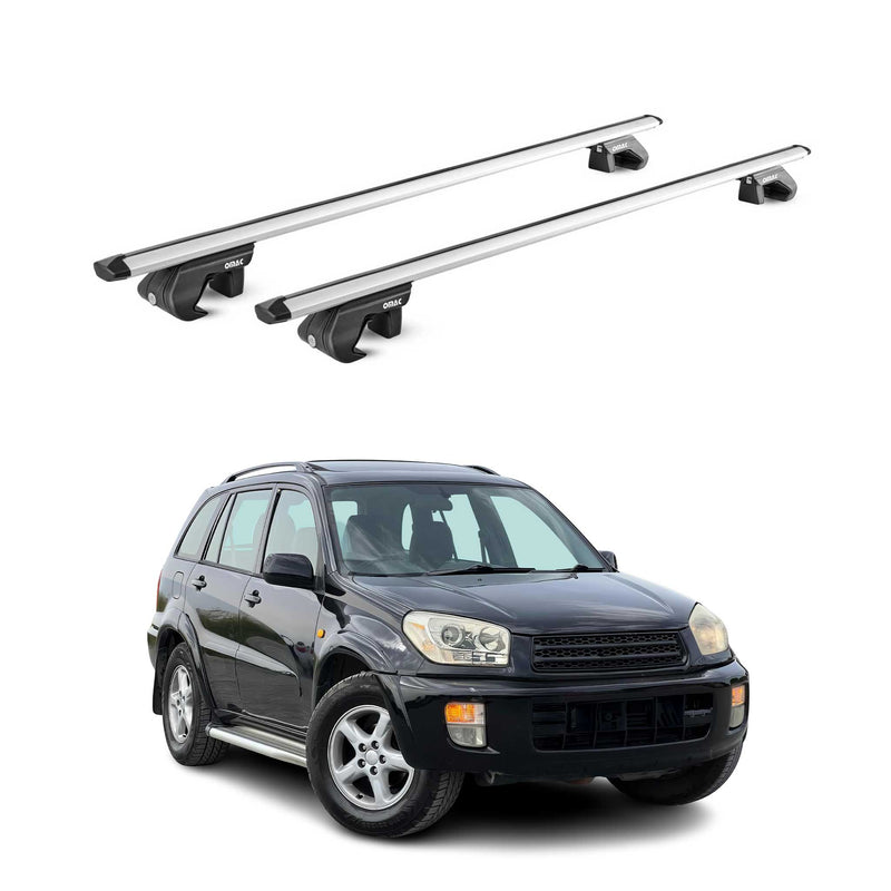 Barres de toit pour Toyota RAV4 XA20 2000-2013 3-5 P Alu Gris 2x ABE